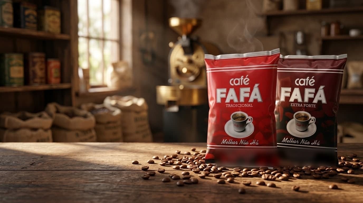 Pacotes de Café Fafá Tradicional e Extra Forte